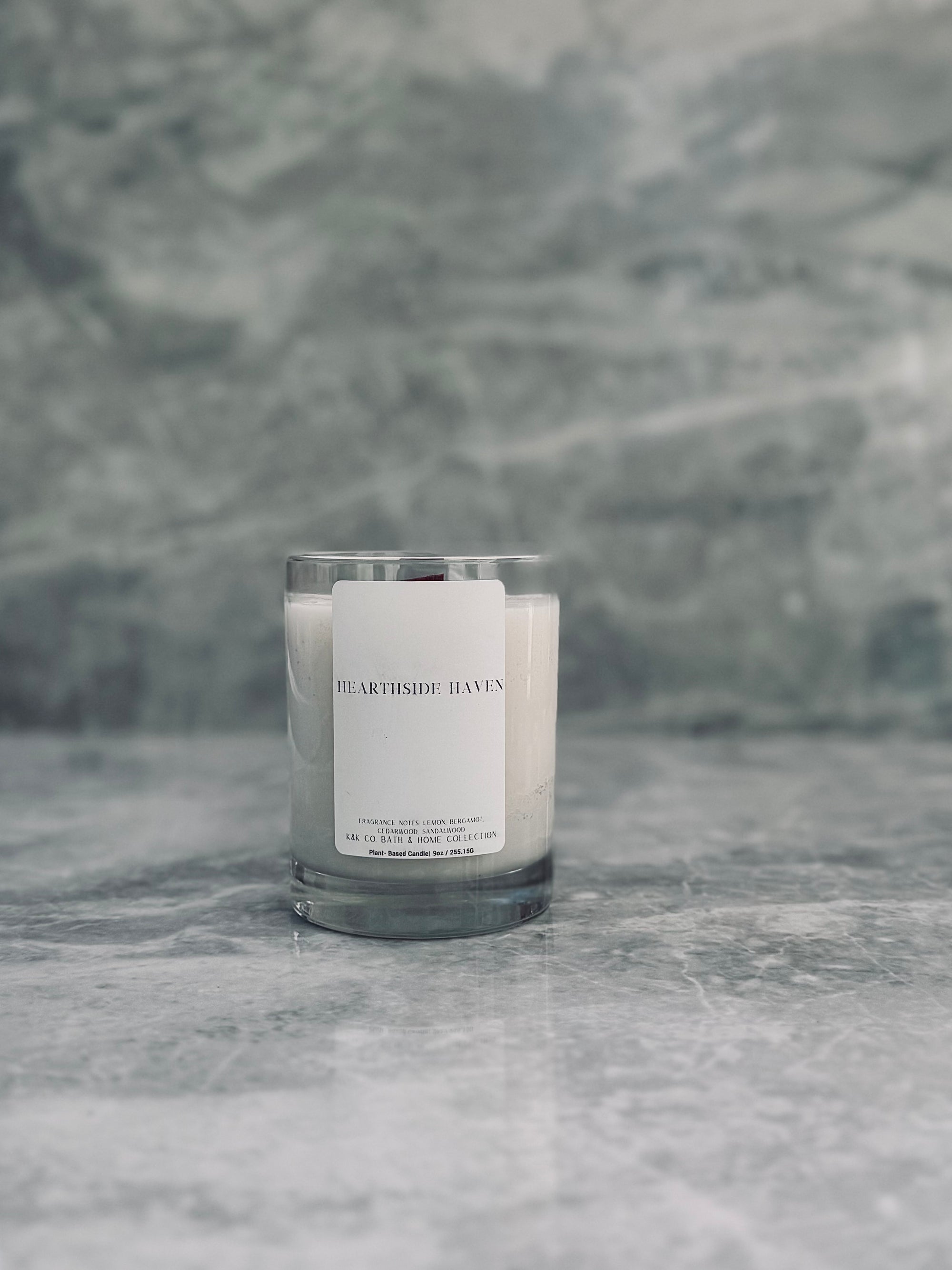 Hearthside Haven Candle | Vegan Hand-Poured Candle with Cedarwood, Sandalwood & Amber – K&K Co.