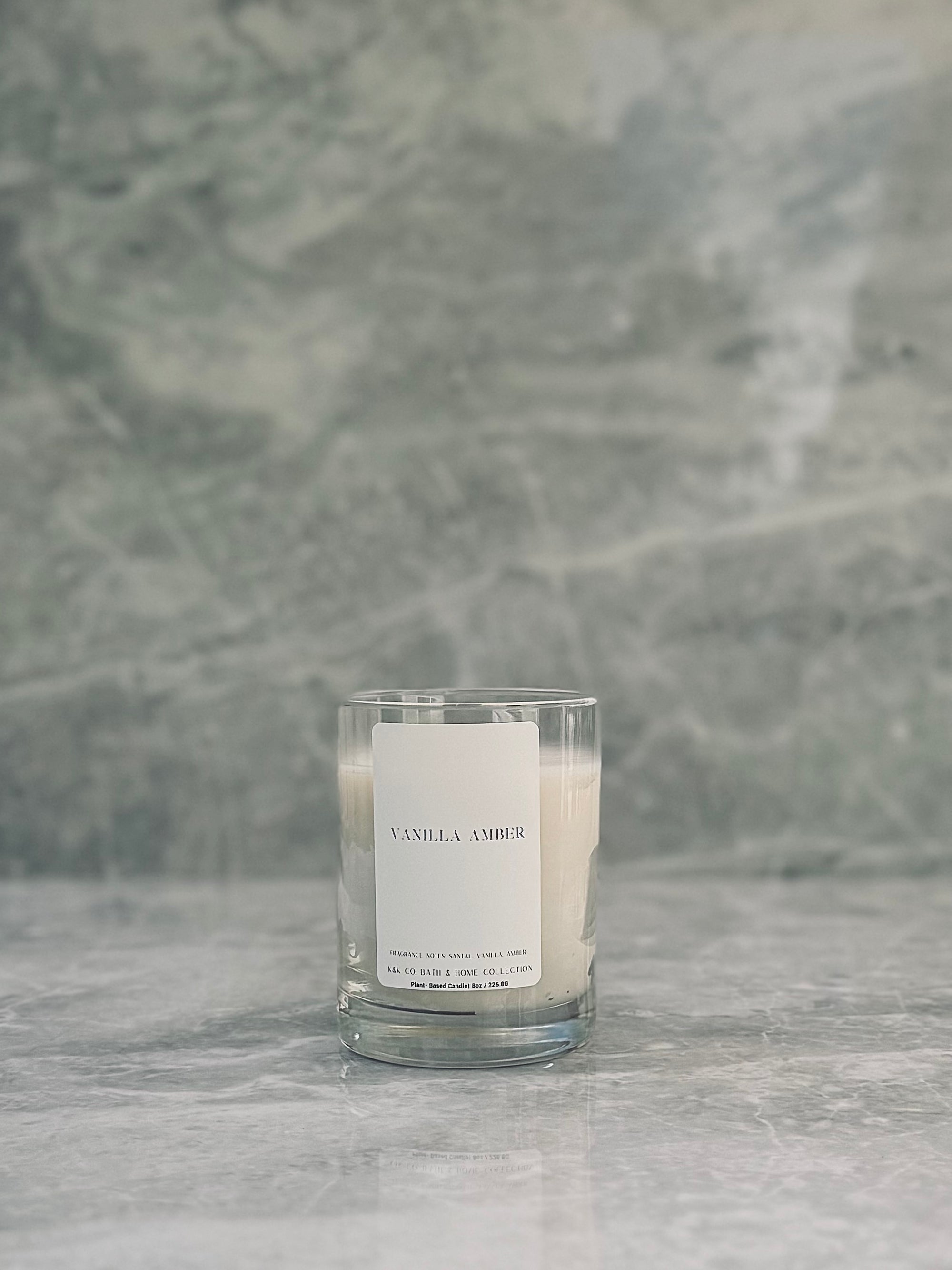 Vanilla Amber Candle | Vegan Hand-Poured Candle with Warm Amber & Creamy Vanilla – K&K Co.