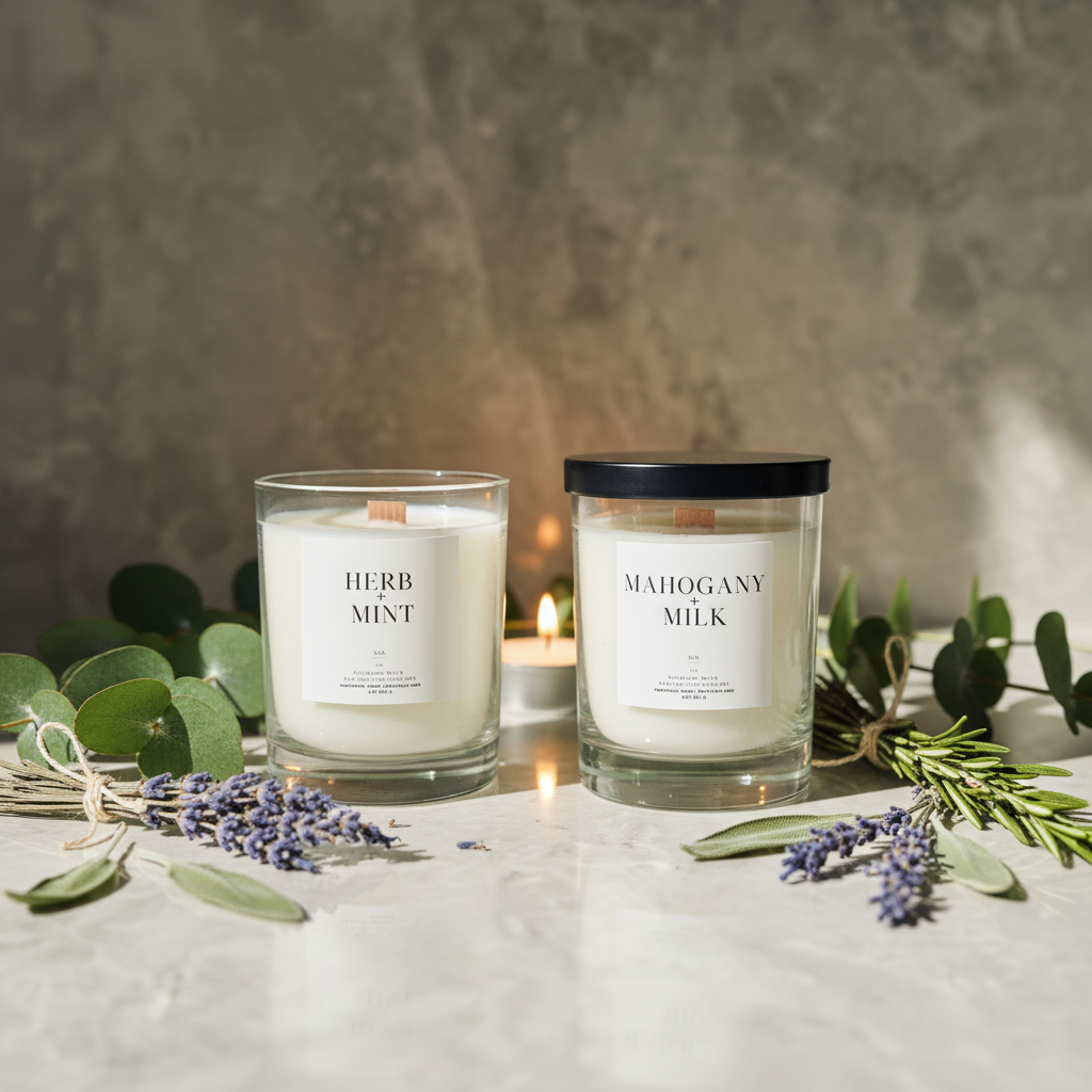 Candle Duo hero - white wax