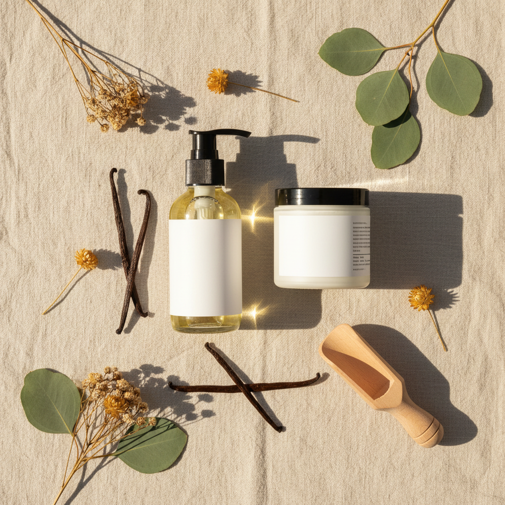 Vanilla Amber flat lay